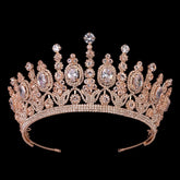 Luxury Elliptical Zircon Bridal Crowns Wedding Party Classical Crown For Women MyChicDress